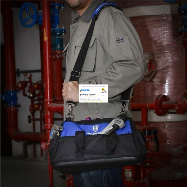 Túi đựng dụng cụ bằng vải dệt, với đế chống nước, kích thước 400mm (16 inches) Workpro WP281007