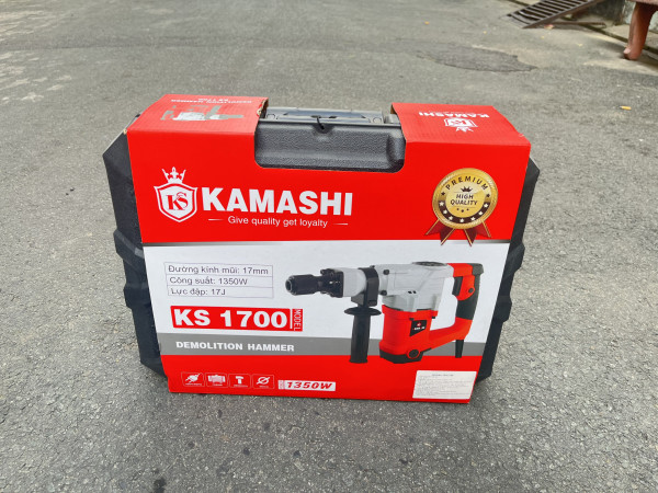 Máy đục bê tông Kamashi KS1700, đục 17 ly, cs 1350W