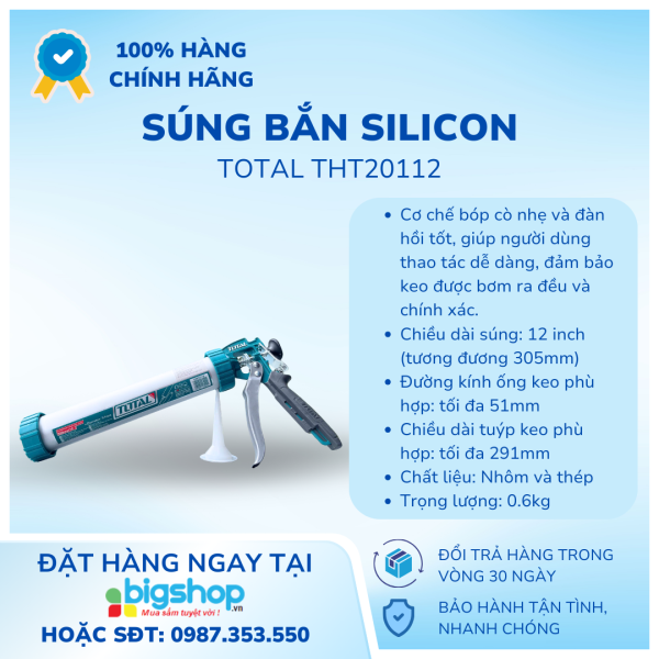 Súng bắn silicon Total THT20112 - 12 inch