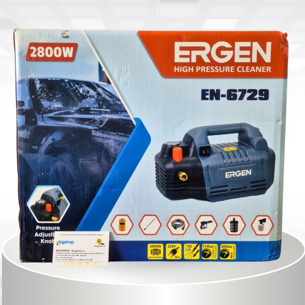 Máy rửa xe ERGEN EN-6729 (Có chỉnh áp, CS 2800W)