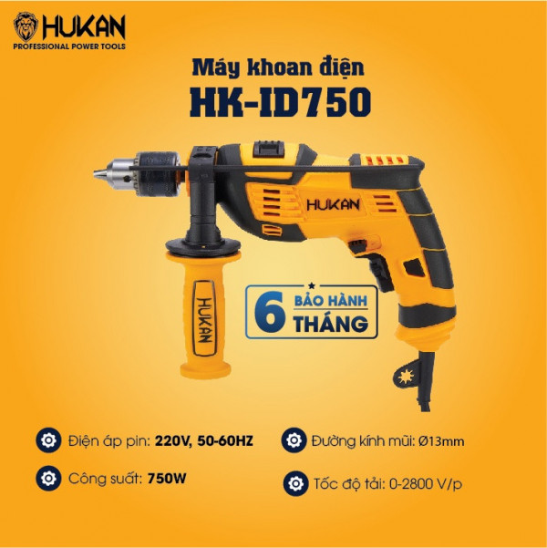 Máy khoan điện Hukan HK-ID750W