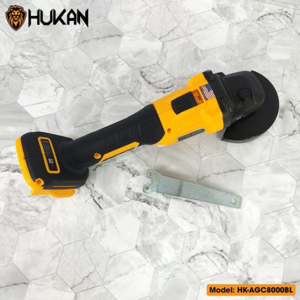 Máy cắt mài pin HuKan HK-AGC8000BL( Hộp nhựa + Thân máy +2 pin super 4.0 + 1 sạc 2A)