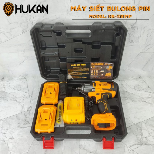 Máy siết bulong dùng pin Hukan HK-X9IMP ( Thân máy + 2 Pin 4.0 - 10C + sạc ADT21)