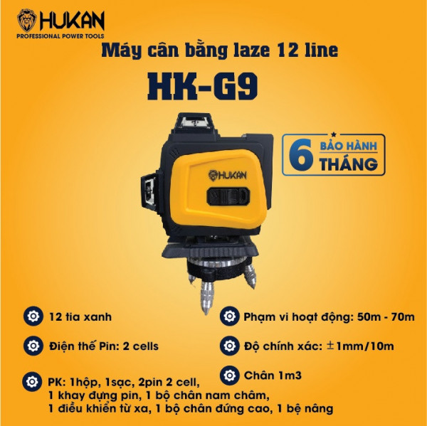 Máy cân bằng laser 16 line Hukan HK-G9 ( Không kèm chân )