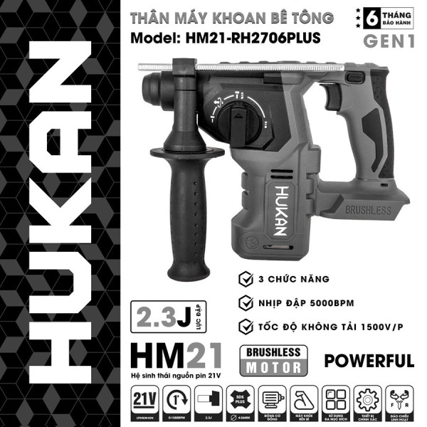 Thân máy khoan bê tông PIN Hukan HM21-RH2706PLUS