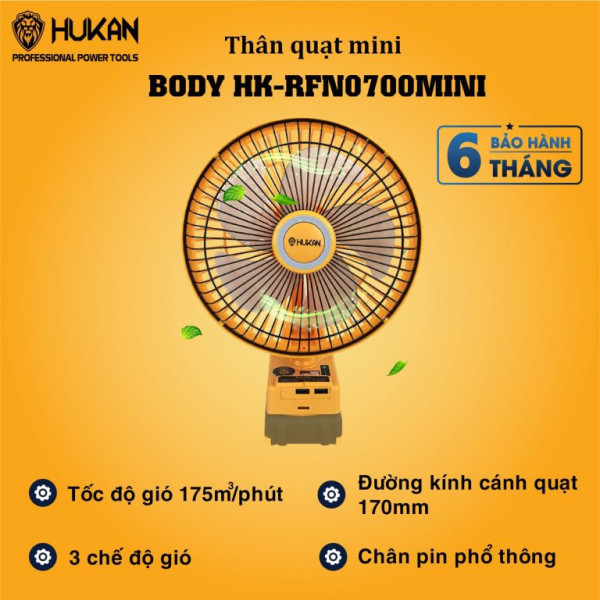 Thân quạt mini dùng pin Hukan BODY HK-RFN0700MINI