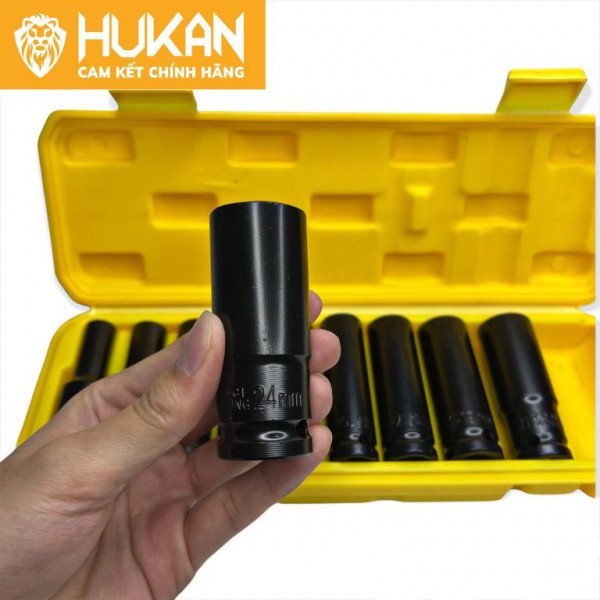 Bộ đầu khẩu Hukan HK-10B 10 cái loại 1/2 dài 78mm