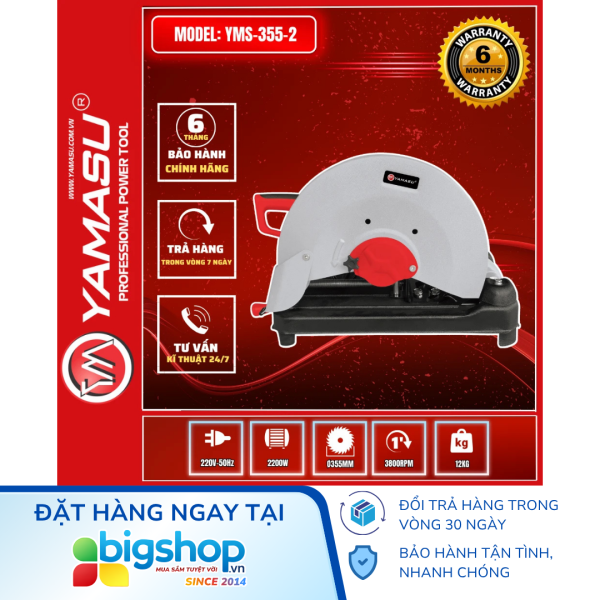 Máy cắt sắt để bàn YAMASU YMS-355-2 (Lưỡi 355mm, CS 2300W)