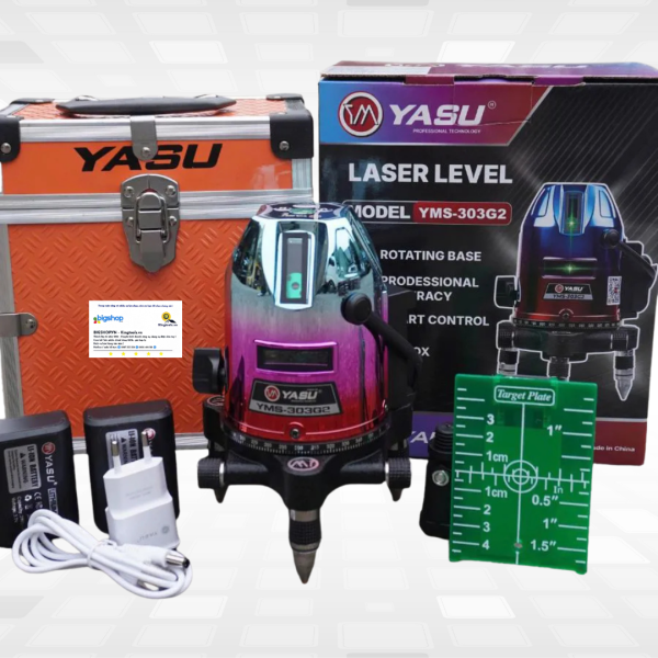 Máy cân bằng laser 5 tia xanh Yamasu YMS-303G2