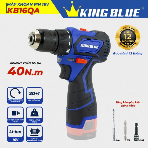 Máy Khoan Pin 16V King Blue KB16QA