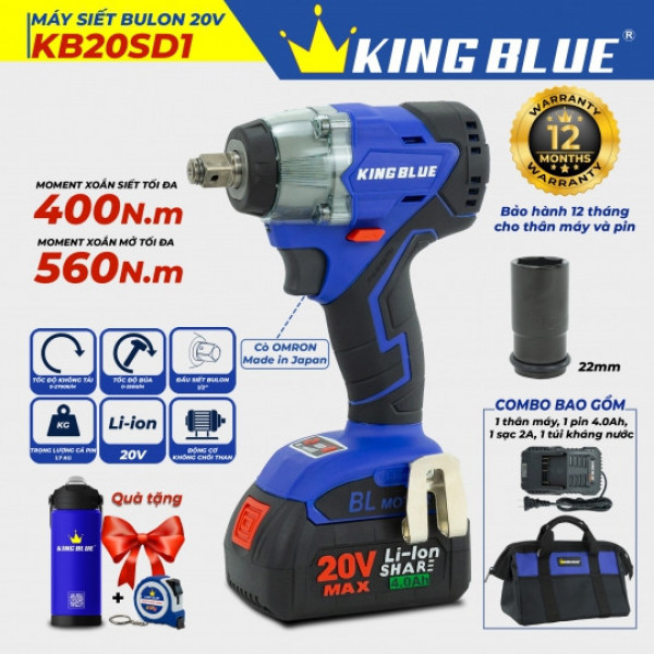 Máy Siết Bulon 20V King Blue KB20SD1 