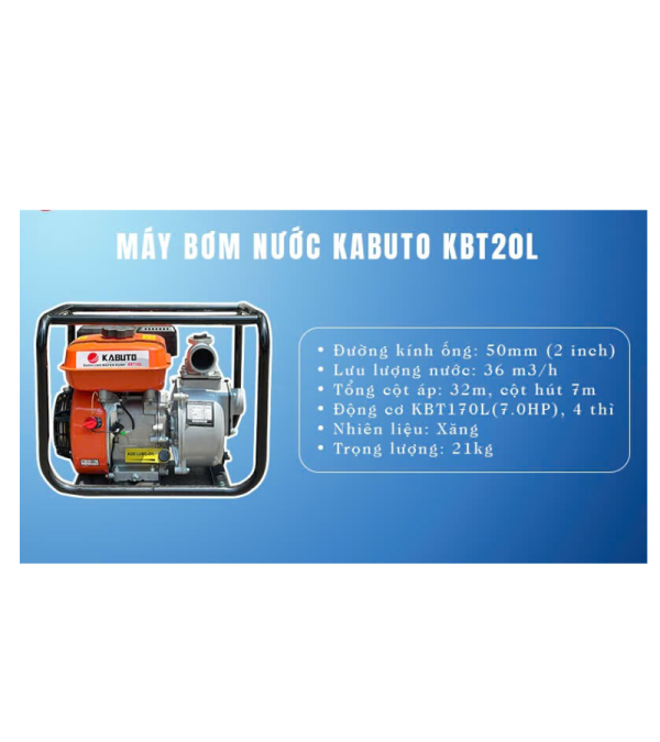 Bơm nước KABUTO KBT20L (ỐNG 50MM)