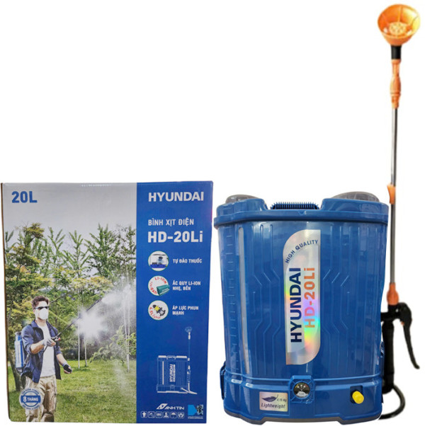 Bình xịt điện đảo thuốc Hyundai HD-20LI (20 lít, 8AH)