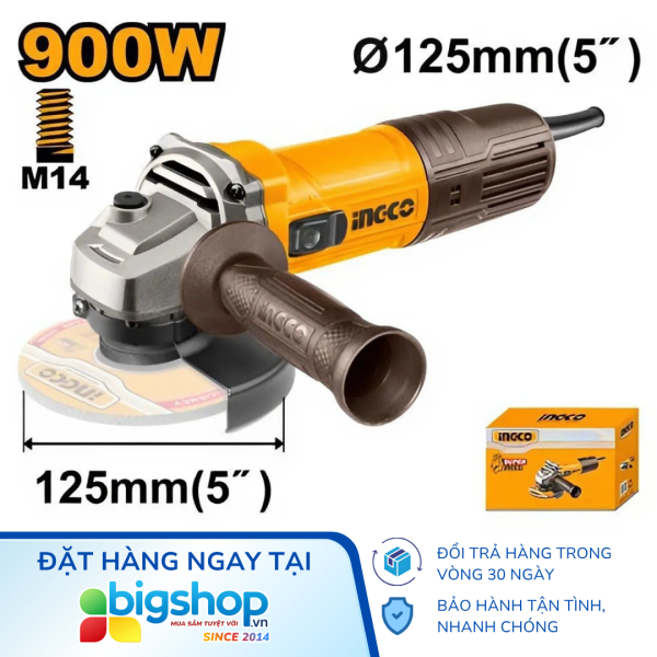 Máy mài góc INGCO AG90028 (Công suất 900W, đĩa 125mm)