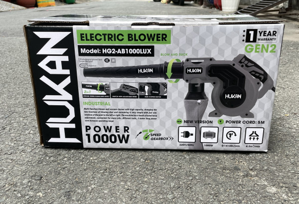 Máy thổi hút bụi Hukan 1000W HG2-AB1000LUX (GEN 2) có điều tốc