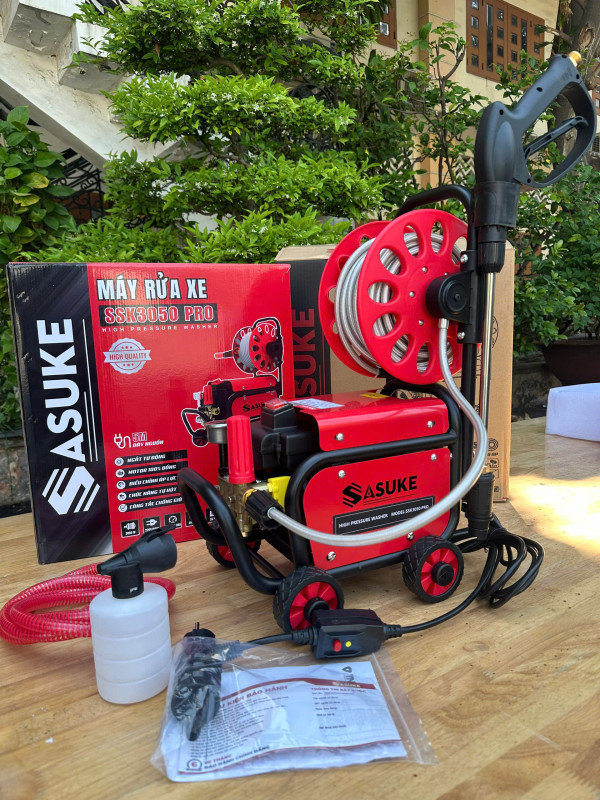 Máy xịt rửa xe cao cấp 3050W Sasuke SSK3050PRO (Có chỉnh áp)