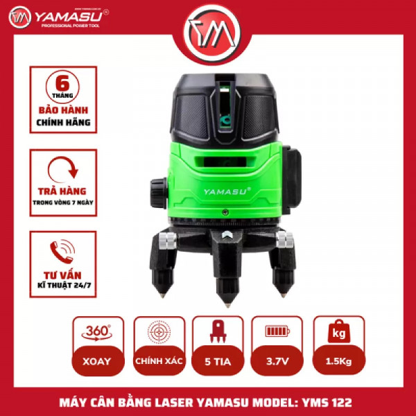 Máy laser cân bằng 5 tia xanh YMS-122