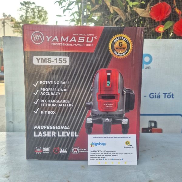 Máy laser cân bằng 5 tia xanh Yamasu YMS-155G2