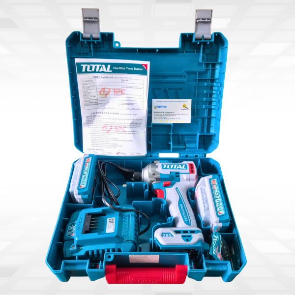 Máy chuyên siết vặn vít dùng pin 285N, 20V TOTAL TIRLI2028 (2 pin 2.0Ah và 1 sạc)