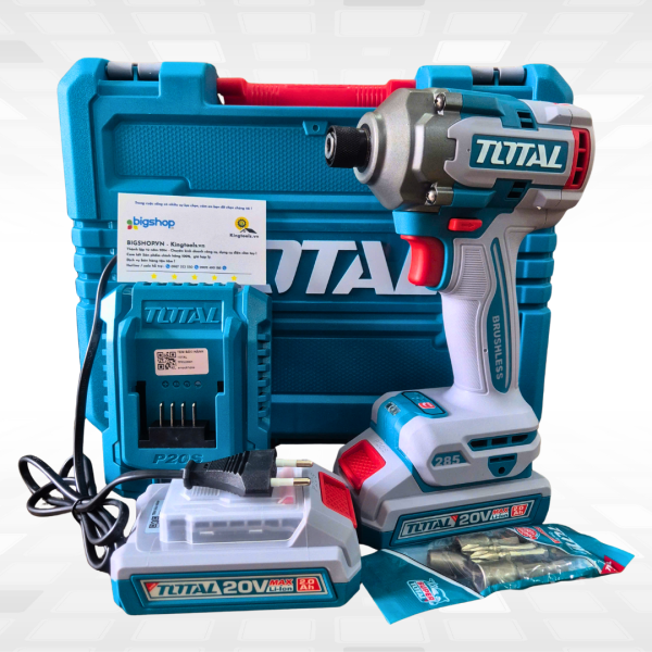 Máy chuyên siết vặn vít dùng pin 20V TOTAL TIRLI2028 (2 pin 2.0Ah và 1 sạc)