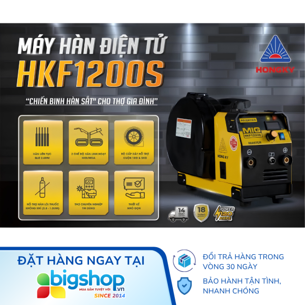 Máy hàn MIG que không dùng khí Hồng Ký Master HKF1200S