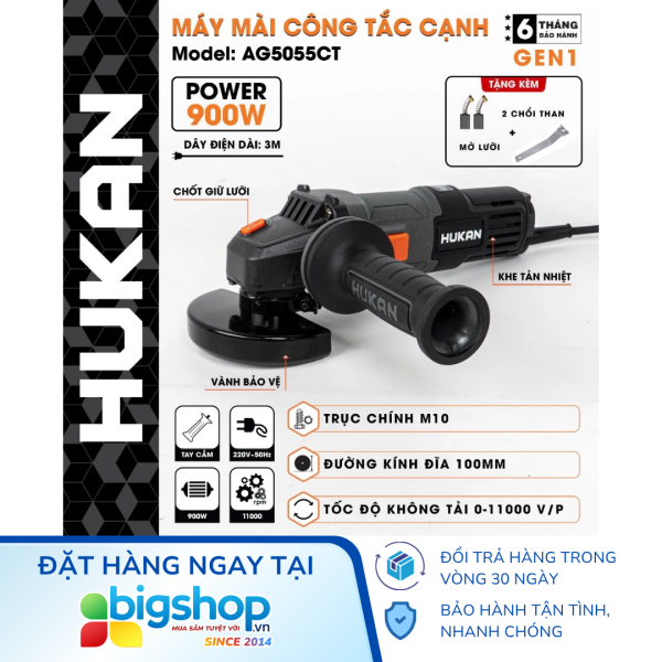 Máy mài công tắc cạnh HUKAN AG5055CT (GEN 1) - CS 900W