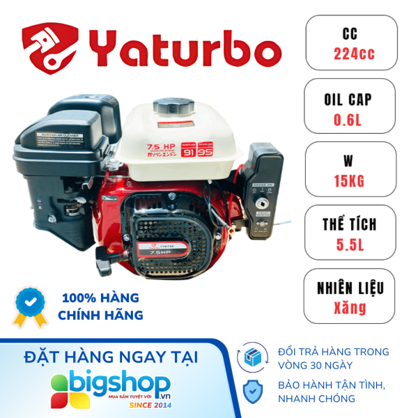 Đầu nổ động cơ xăng có đề YATURBO YTE7.5E