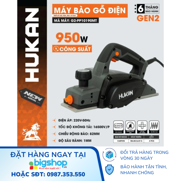 Máy Bào Gỗ Dùng Điện 220V HUKAN G2-PP10190MT (GEN 2)