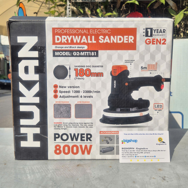 Máy chà tường Hukan G2-MTT181 ( LED và Chỉnh Tốc )