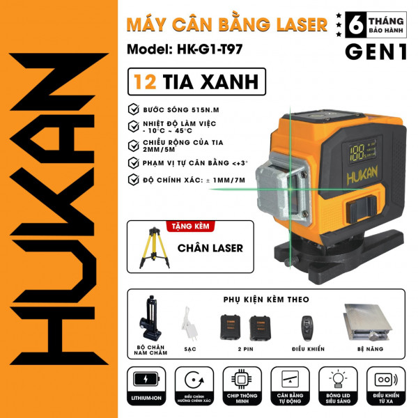 Máy Cân Bằng Laser 12 Line Hukan HK-G1-T97