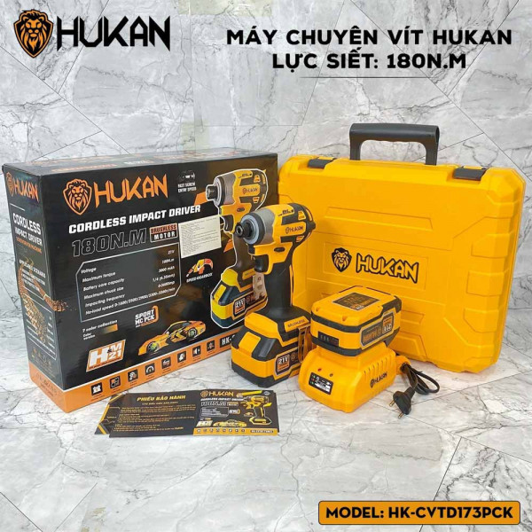 Máy chuyên vít dùng pin Hukan HK-CVTD173PCK