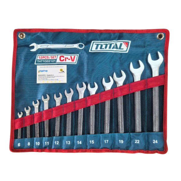 Bộ cờ lê vòng miệng 12 món TOTAL THT1022121 (Các kích thước 6-24mm)