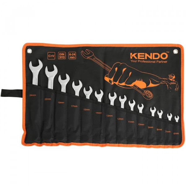 Bộ cờ lê vòng miệng 14 chi tiết Kendo 15246 6-24mm