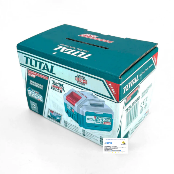 Pin Lithium-Ion TOTAL TFBLI2060 – Dòng P20S, 20V/6.0Ah