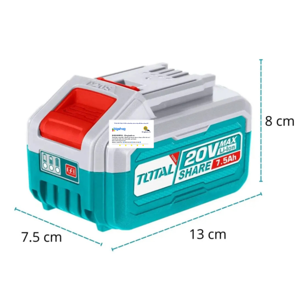 Pin Lithium-Ion TOTAL TFBLI2075 – Dòng P20S, 20V/7.5Ah