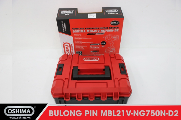 Máy mở bu lông pin lithium Oshima MBL21V-NG750N-D2