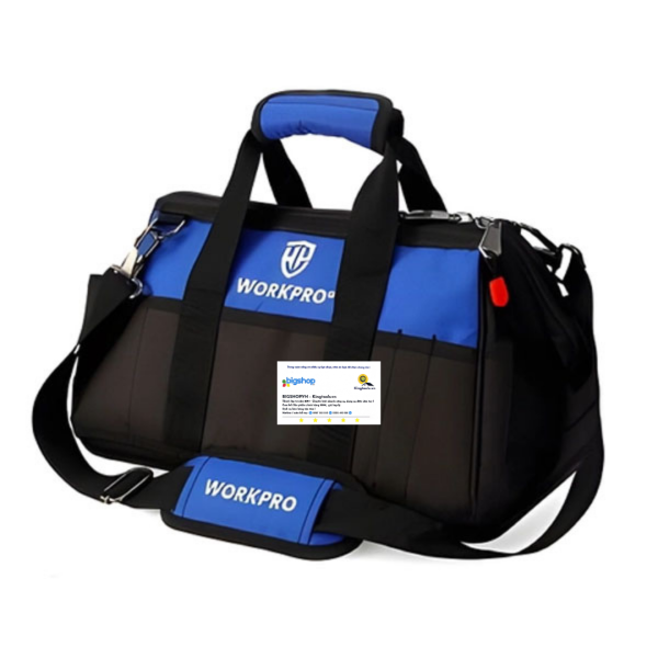 Túi đựng dụng cụ bằng vải dệt, với đế chống nước, kích thước 510mm (20 inches) Workpro WP281026