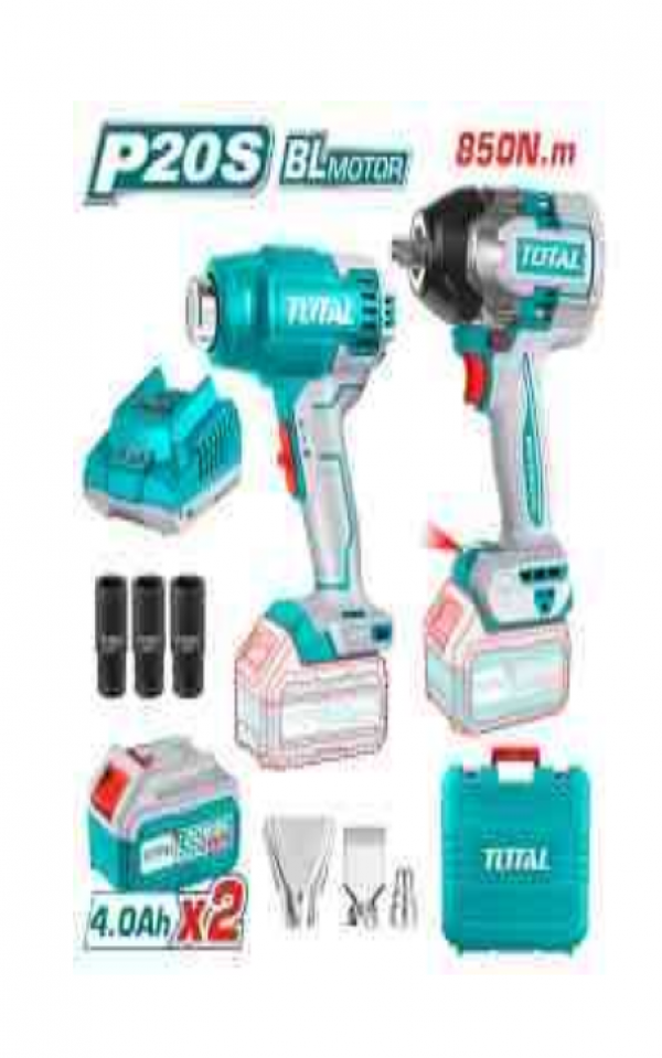 Bộ combo máy siết buloong không chổi than TIWLI2085 & máy thổi bụi TBLI2002 dùng pin 20V