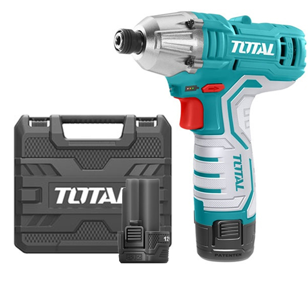 Bộ combo máy siết vít TIRLI1201, máy khoan TDLI12325 và đèn TWLI1223 dùng pin 12V Total TKLI1203