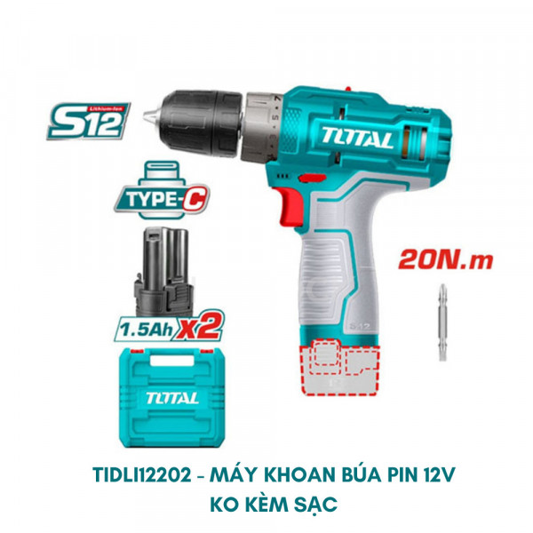 Máy khoan pin 12V Total TDLI12328 (không kèm dây & đầu sạc)