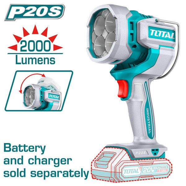 Đèn làm việc dùng pin 20V TWLI20881 (Kèm 1 Pin 2.0Ah & Sạc)
