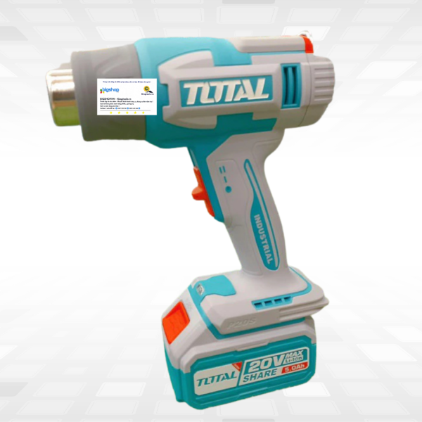 Máy thổi nhiệt dùng pin 20V Total TBLI20035 (Kèm 1 Pin 5.0Ah & Sạc)