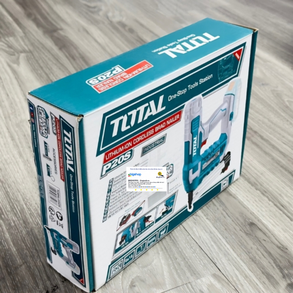 Máy bắn đinh thẳng 35mm dùng pin 20V TOTAL TCBNLI2008 (1 pin 2.0Ah và 1 sạc)