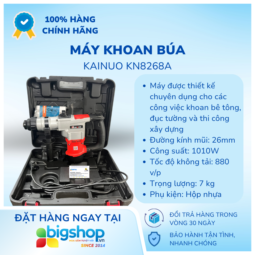 Máy khoan búa Kainuo KN8268A (CS 1010W, 26mm)