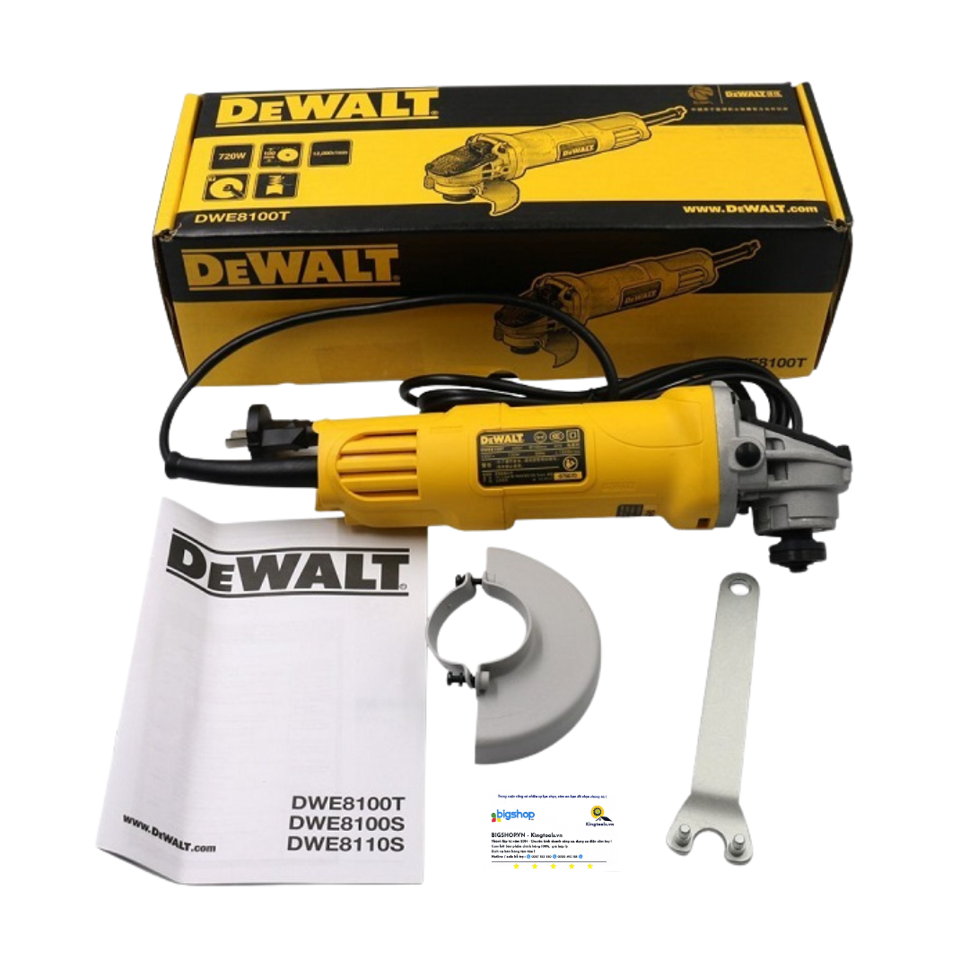 Máy mài góc Dewalt DWE8100T-B1 (CS 720W, đá mài 100mm)