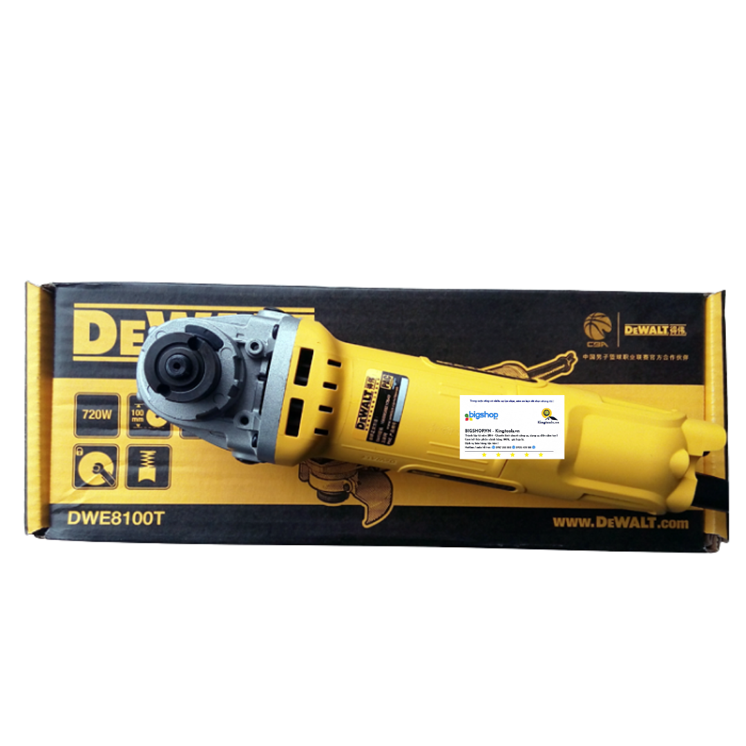 Máy mài góc Dewalt DWE8100T-B1 (CS 720W, đá mài 100mm)