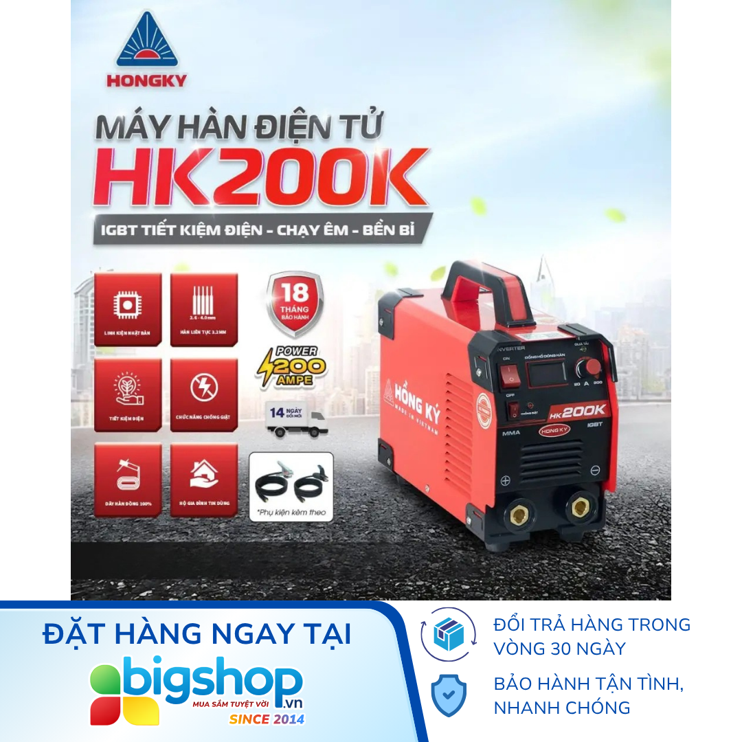 Máy hàn que chống giật Hồng Ký Eco HK200K
