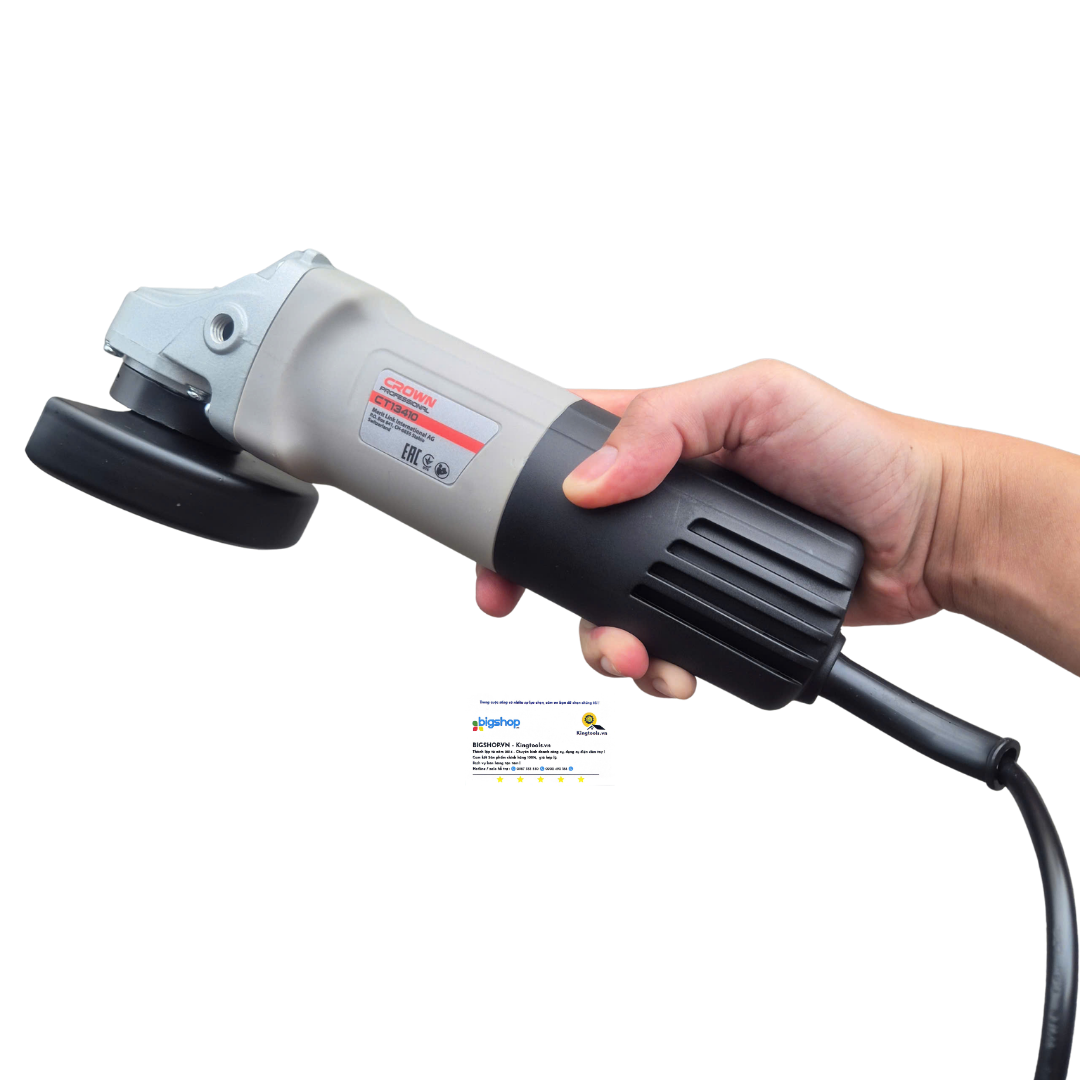 Máy mài góc Crown CT13410 (CS 600W, đĩa mài 100mm)