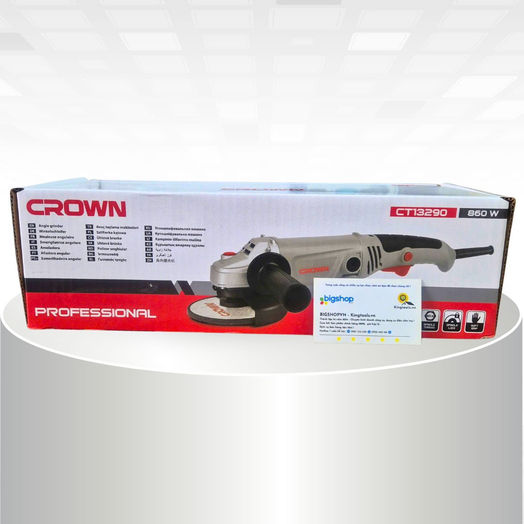 Máy mài góc cầm tay 860W CROWN CT13290 (Đĩa 125mm)