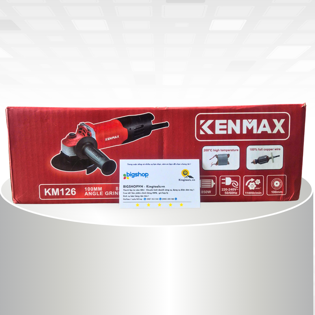 Máy mài 100mm KENMAX KM126 (Công tắc đuôi, CS 850W)